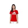 adidas Adi Тренировочный пуловер с круглым вырезом и коротким рукавом Женские футболки Красный EC4708