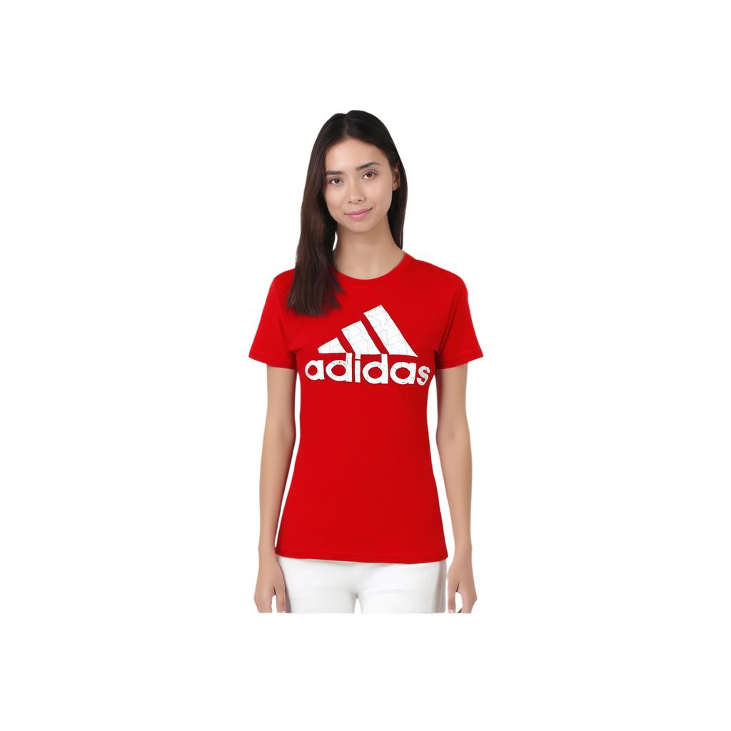 adidas Adi Тренировочный пуловер с круглым вырезом и коротким рукавом Женские футболки Красный EC4708
