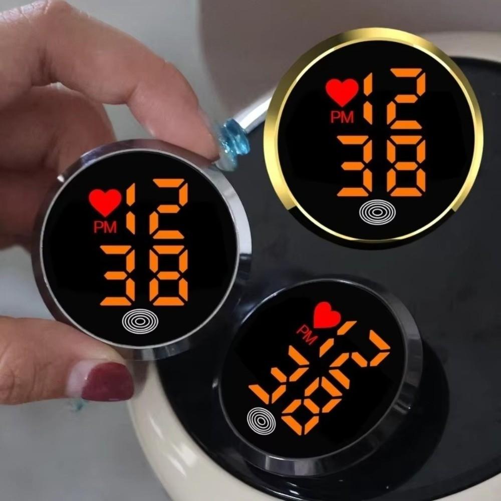 Mini Car Dashboard Clock Touch-Activated Digital Clock Stick-On Clock for Car Boat Bike Truck