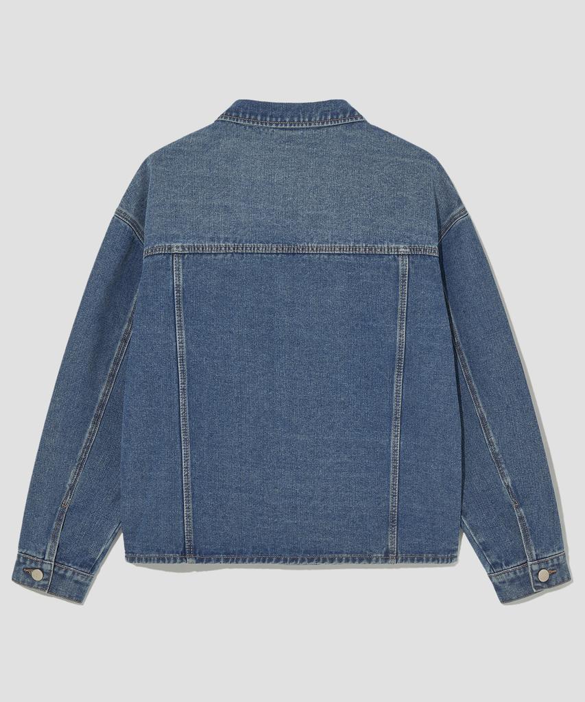 Джинсовая укороченная куртка Agod, стирка stonewash [Индиго]