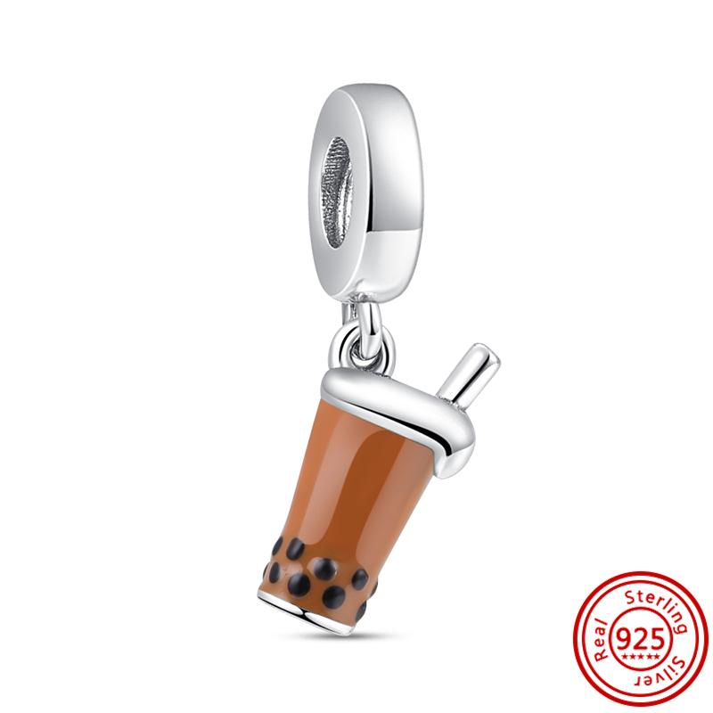 S925 серебро лист лотоса птица замок кулон пчела-бабочка дерево тонкие бусины подходят оригинальный браслет-подвеска DIY ювелирные изделия