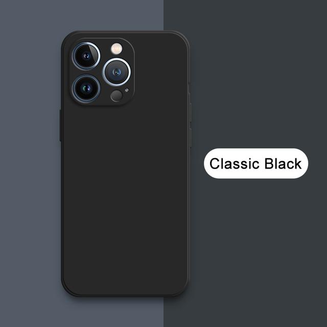 Fashion Square Liquid Silicone Cases With Inset Cloth for iPhone 11 12 13 14 15 16 Pro Max Plus Mini Covers iPhone X XR XS MAX 7 8 6 6s