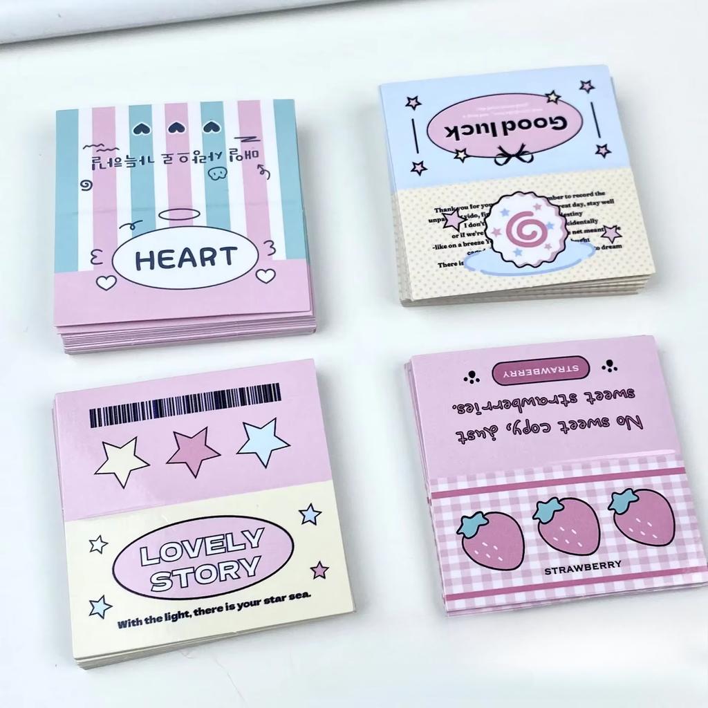 20Pcs Korean Cute Sweetheart Girl Mini Card Head Kpop Photo Card Jewelry Packing DIY Decoration Cardboard Lovely Card Packaging