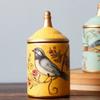 Vintage Tea Can Bird Printing Kitchen Storage Jar Household Kitchen Storage Tank  Coffee Bean
