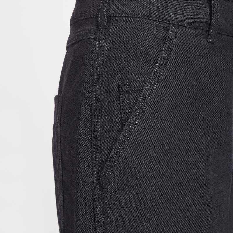 Nike Life Однотонные модные простые брюки на молнии для мужчин, с усиленными коленями, цвет угольно-черный FZ0131-060