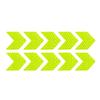 VekAuto 10 Reflective Stickers 1.77"x1.54" Arrow Shape Safety Tape Reflector for Vehicle Truck Trailer Waterproof PET Fluorescent Yellow