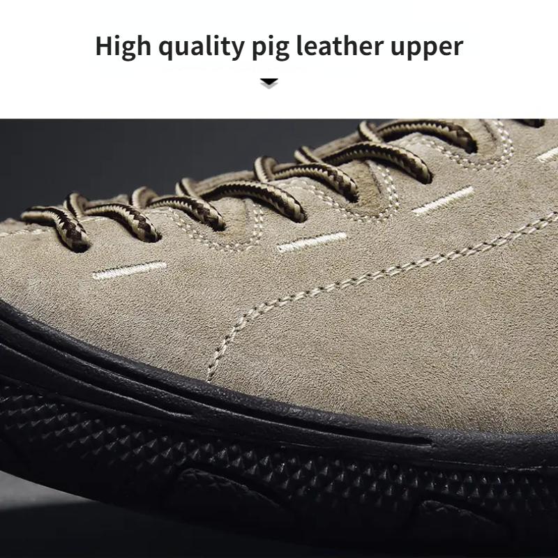 Men's Genuine Leather Shoes Outdoor Non-slip Sneakers Breathable Large Size Casual Shoes Fashion Flats Boat Shoes Men Loafers