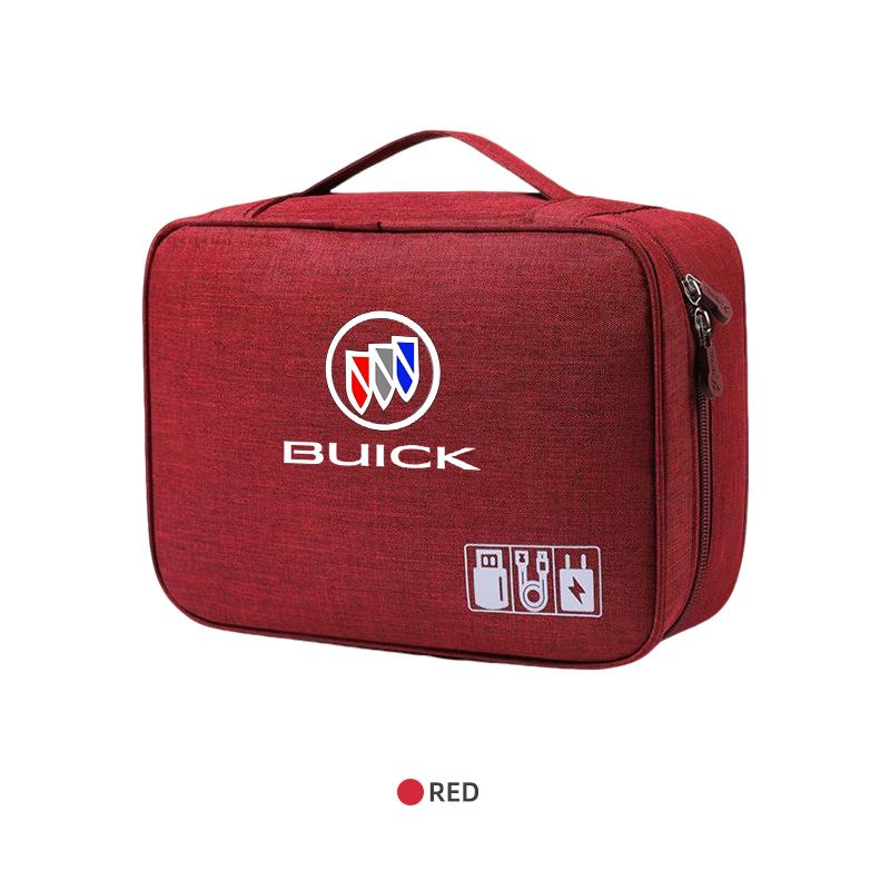 Car Digital Storage Bag USB Data Cable Organizer Accessories For Buick Regal Encore enclave royaum Park Avenue Envista GL8 GL6