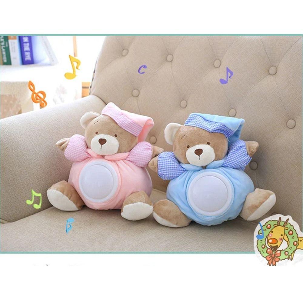 Musical Appease Bear Toys Breathing Light Breathing Stuffed Animal Toy Sleep Soother Sleep