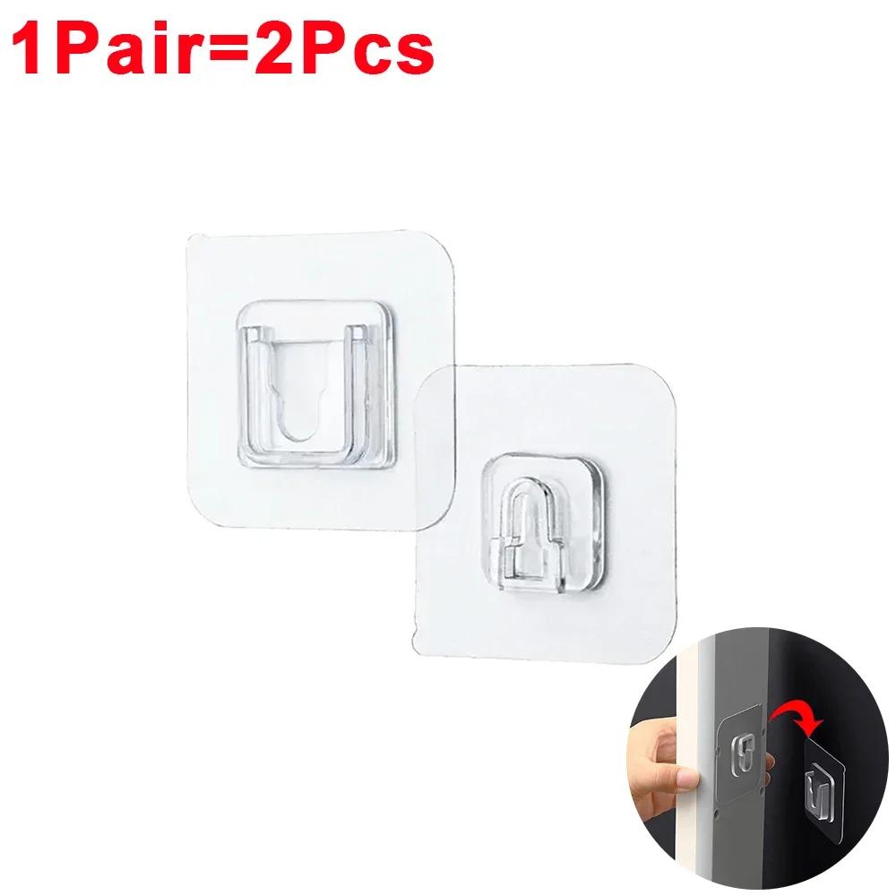 30/2 шт. двухсторонние клейкие крючки прозрачный крючок для хранения для ванной кухни офиса розетка присоска настенные держатели