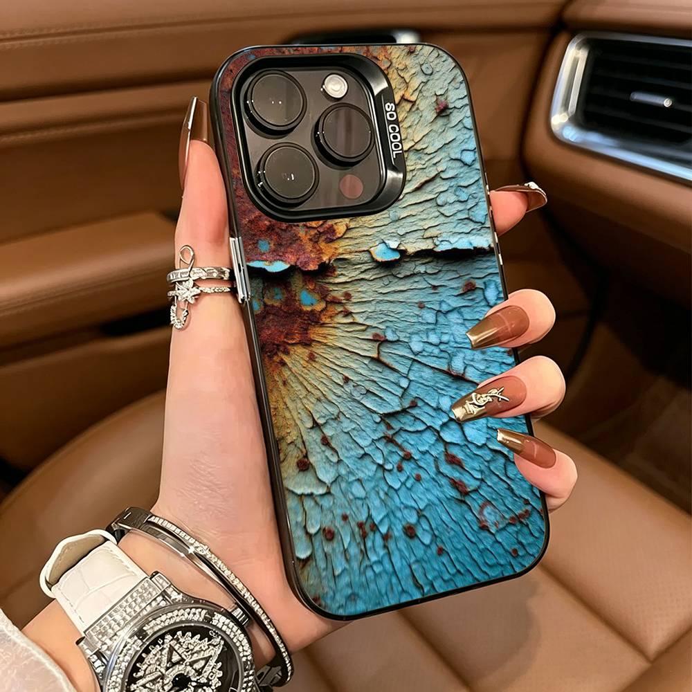 Retro Industrial Style Rusty Phone Case For IPhone17 16 11 12 13 14 15 16 Pro Max Plus Cover Colored Silver Funda Bumber