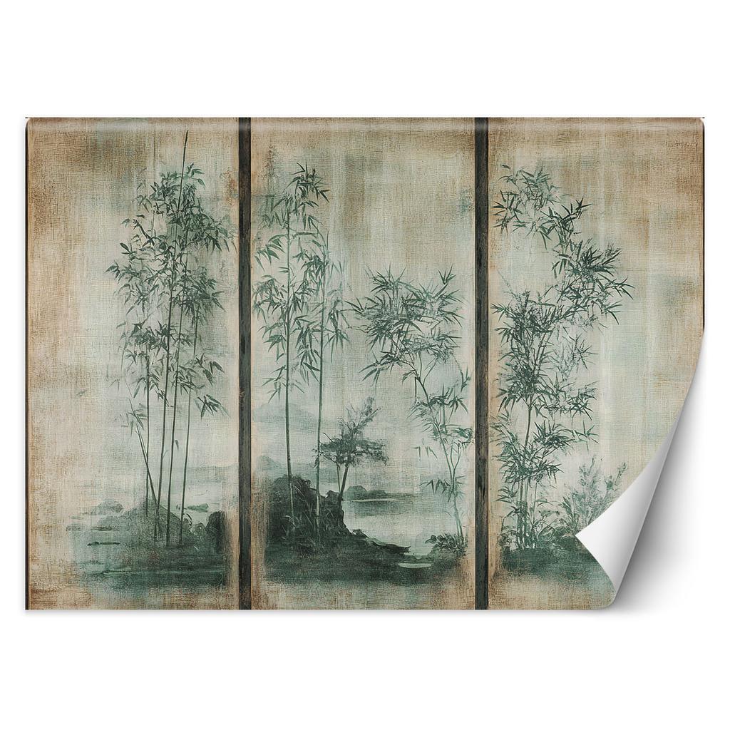 Wallpaper bamboo shoots island shades of gray