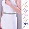 Long Ribbon Crystal Belt Plus Size Dress Waistband Elastic Rhinestone Belt Wedding
