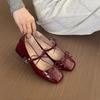 Fashion Comemore Retro Bowknot Decoration Red Mary Jane Shoes Women 2025 Spring Autumn Medium Heel Sandals Sweet Party Dress Pumps Shoes
