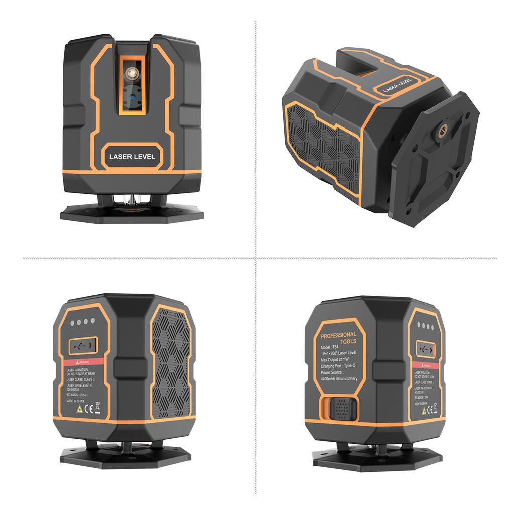Лазерный уровень с перекрестной линией и кронштейном, 30 м/98 футов, самовыравнивающийся, 360 градусов, горизонтальный, 120 градусов