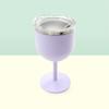 1Pc, 4oz High Aesthetic Value Water Cup With A Tall Handle, 304 Stainless Steel Inner Lining, Transparent Lid, Available In Multiple Colors, Suitable