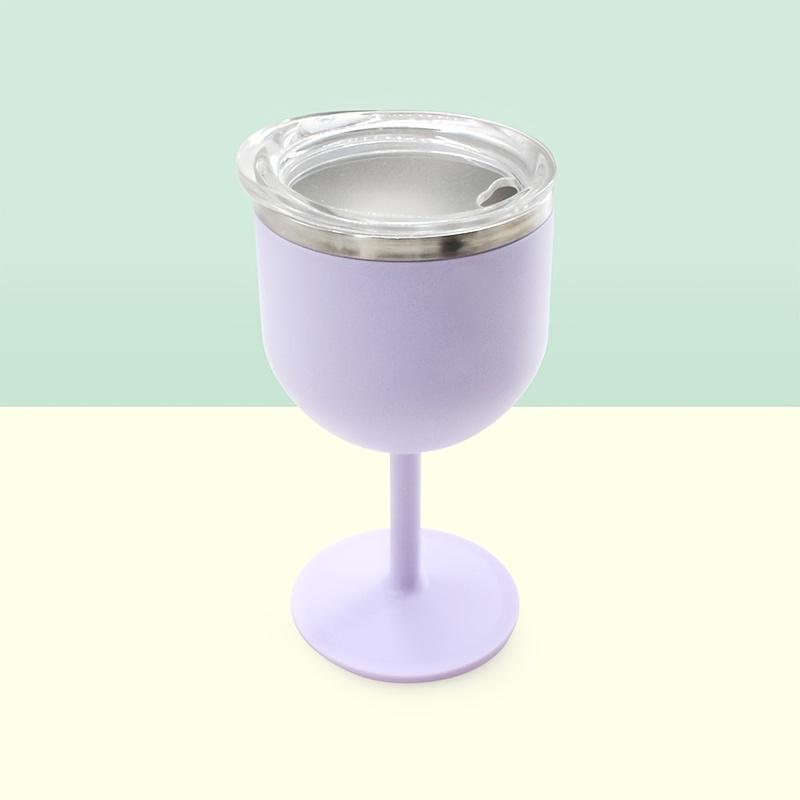 1Pc, 4oz High Aesthetic Value Water Cup With A Tall Handle, 304 Stainless Steel Inner Lining, Transparent Lid, Available In Multiple Colors, Suitable