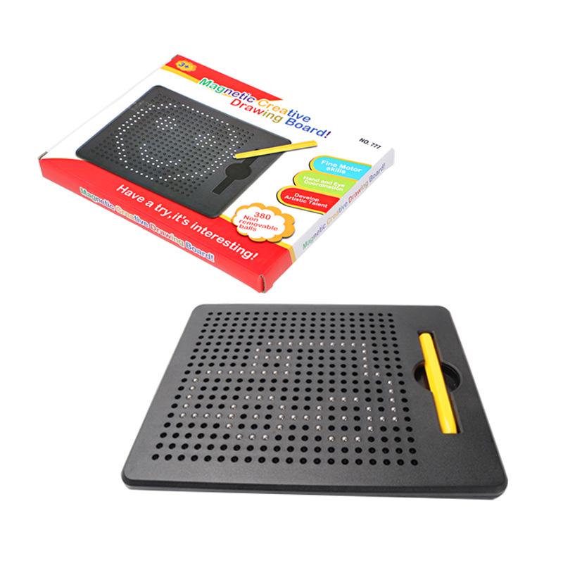 Детская магнитная доска для рисования с бусинами и стальными шариками для раннего обучения и развития
