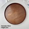 Vintage Round Serving Tray Wooden 21/24/27/30/33cm Decorative Tray Food Bread Pan Coffee Home Table