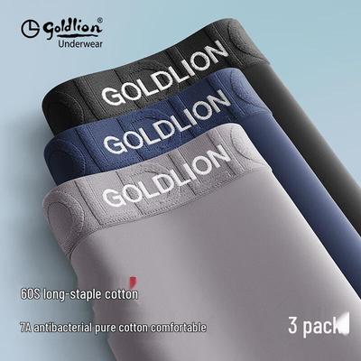 Мужские антибактериальные хлопковые боксеры-брифы Goldlion 7A