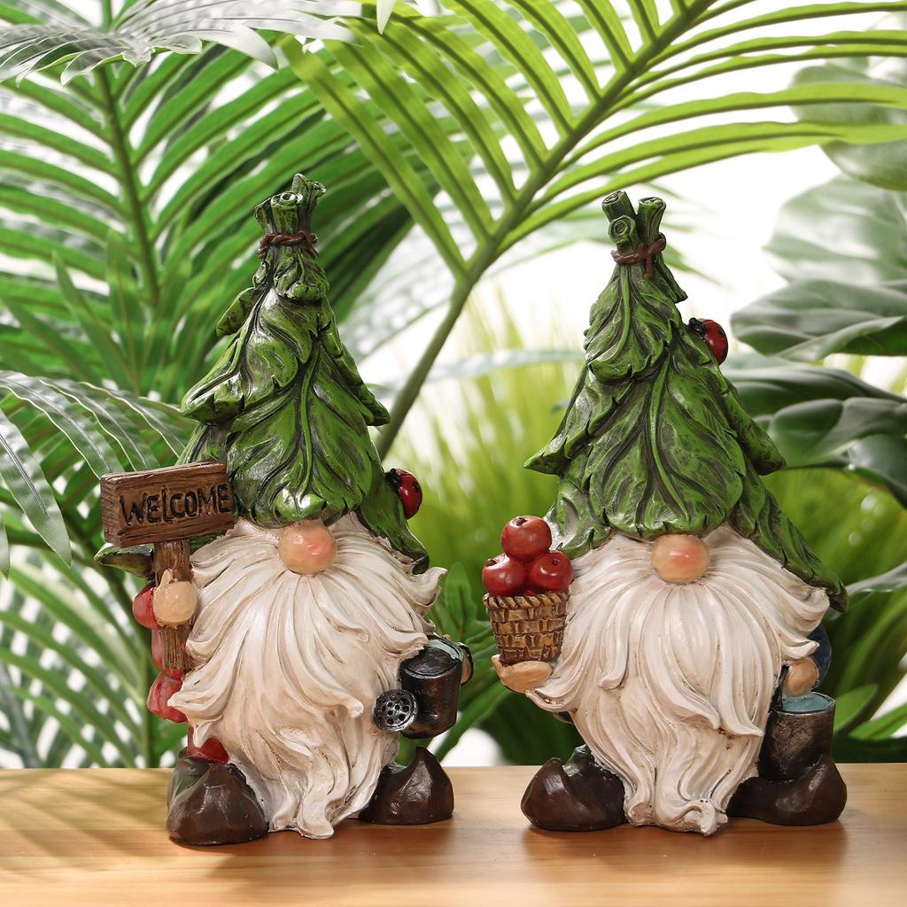 Валери Маделин Рождественское украшение Рождественский набор фигурок из 2 гномов Земная фея Рождественский подарок Садовая фигурка Садоводство