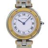Santos Round SM Watches 84038288 Cal.81 whiteDial Stainless Steel/YG Quartz Analog Display Women Used