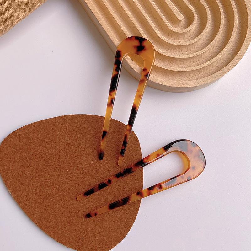 2 шт./лот Корейские палочки для волос Женская заколка для волос Элегантные красочные ацетатные палочки для волос с леопардовой текстурой Заколка для волос для девочек Аксессуары для волос
