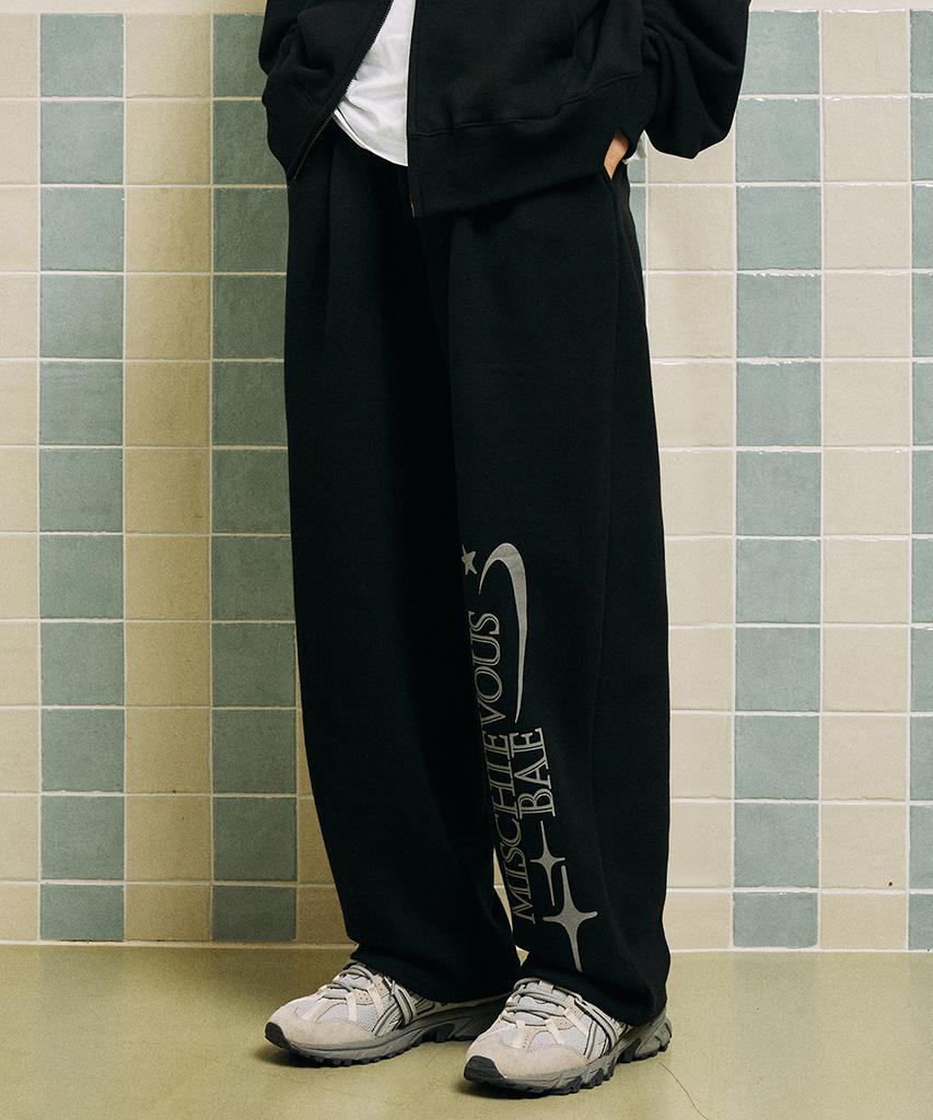 GAKKAI UNIONS Miss Cherbers Wide Sweatpants Black