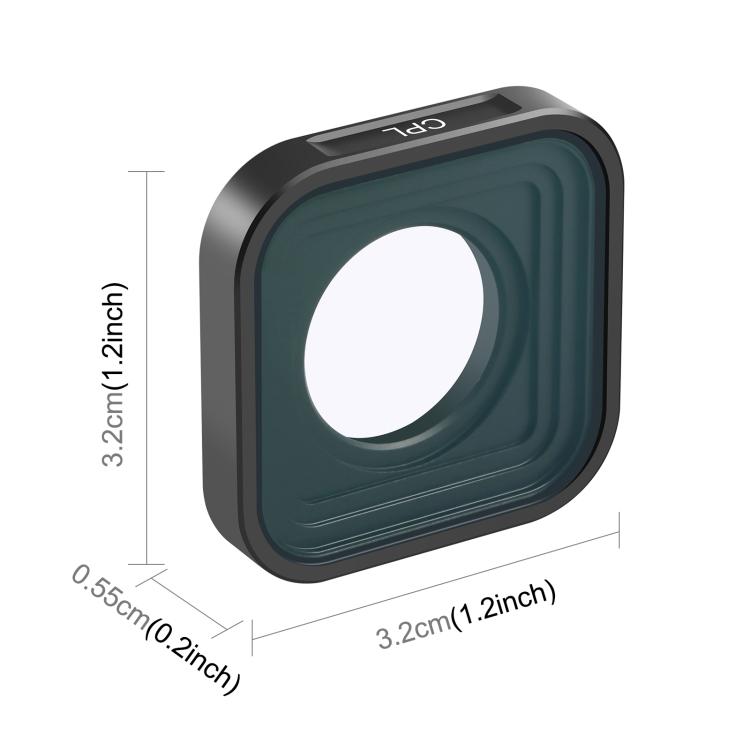 PULUZ Фильтр-объектив CPL для экшн-камеры GoPro HERO13 Black /12 Black /11 Black /11 Black Mini /10 Black /9 Black