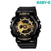 BA-110-1ADR Women's Black and Gold Polished Digital Waterproof Watch