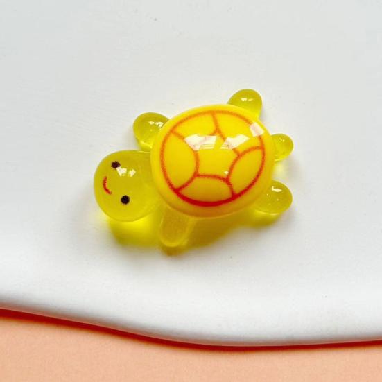 20 шт. Миниатюрная светящаяся фигурка черепахи, светящаяся в темноте, маленькая красочная модель черепахи, миниатюрная статуэтка животного из смолы, украшение, сувениры для вечеринки