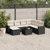 VidaXL Garden Lounge Set 8 Pcs with Cushions Black Braided Resin 3219296