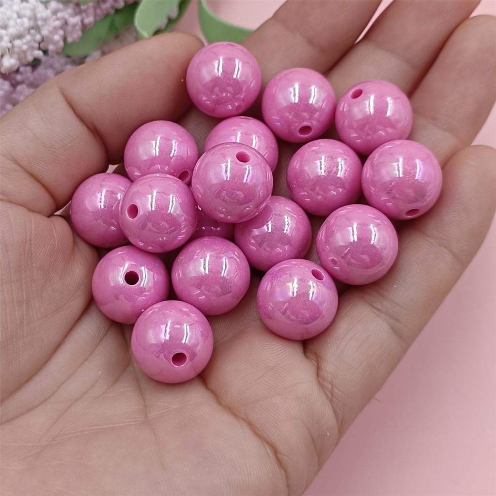 30 шт. свободные бусины AB Magic Color 14 мм, круглые аксессуары, модные акриловые серьги-браслеты «сделай сам», изготовление ювелирных изделий, материалы ручной работы