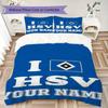 Custom Name Hamburger SV Pattern Bedding uilt Set uilt Cover Pillowcase Home Decoration Birthday Gift (1*duvet cover+2*pillowcase without core)