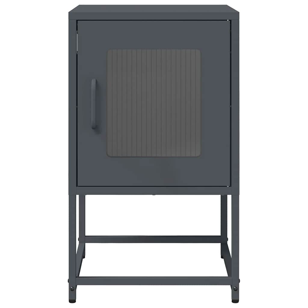Szafka Nocna Antracyt 36X39X60,5 Cm Stal Walcowana Na Zimno