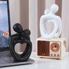 Couple Sculpture Minimalist Resin Hugging Lovers Statue Desktop Abstract Couple Statue