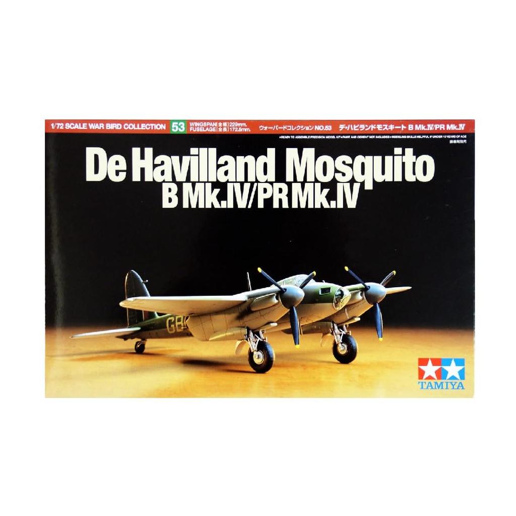 Tamiya Warbird Collection 53 Royal Air Force De Havilland Mosquito B MkIV Plastic Model Kit 60753 1/72 No. Mk.IV/PR