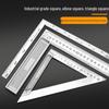 High-Quality Stainless Steel Multi-Functional L-Square Ruler, 300mm & 500mm, for Woodworking and Angled Measurements.