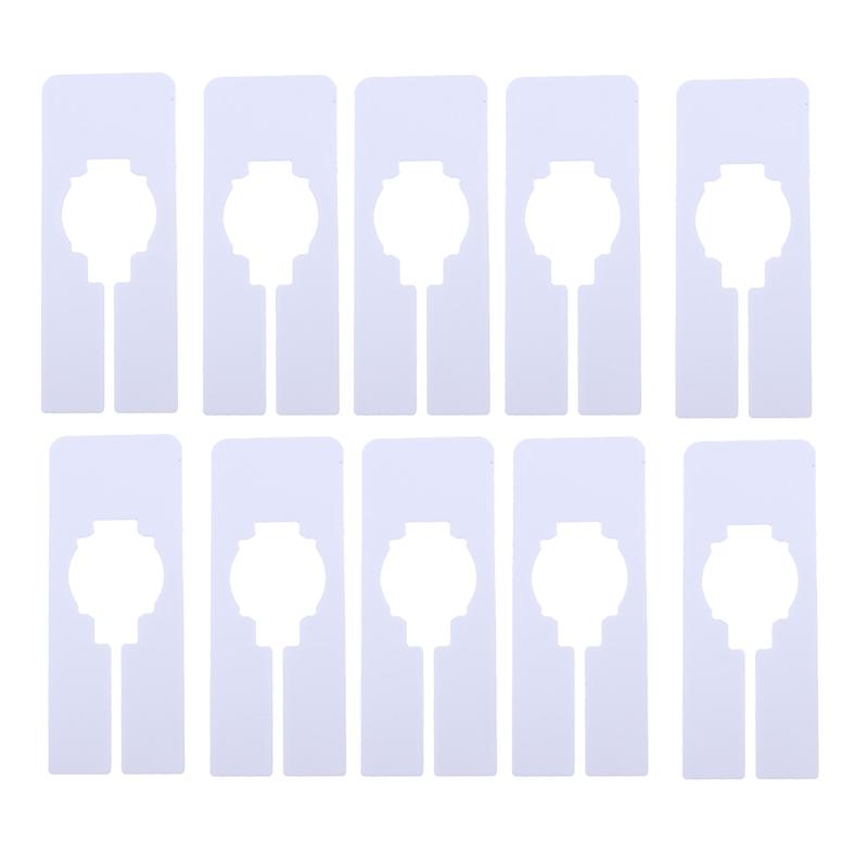 10 шт. Легкие разделители для шкафа для развешивания одежды. Практичные многоразовые прямоугольные разделители размеров одежды для вешалок.