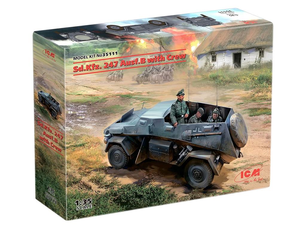 Пластиковая модель ICM ICM немецкой армии 35111 1/35 Sd.Kfz.247 Ausf.B с экипажем