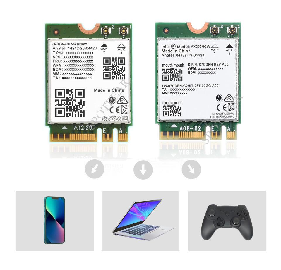 Модуль Intel AX210 Tri-Band Gigabit WiFi 6 с Bluetooth 5.2
