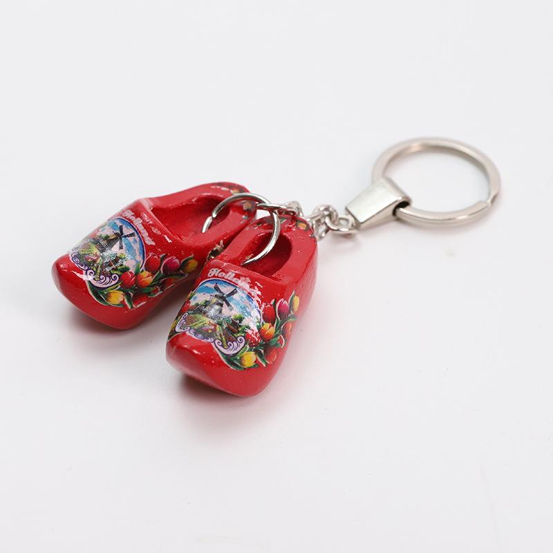 Ключница Дофаминовый Цвет Голландские Деревянные Кломпы: Персонализированный памятный подарок