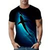 Летняя Модная Мультяшный Рисунок 3D Печать Свободная Мягкая Удобная Большого Размера Короткий Рукав Круглый Вырез Мужская Повседневная Спортивная Футболка