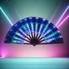 1 шт. Большой веер для музыкального фестиваля, китайский складной веер для кунг-фу тайцзи, издающий громкий звук, для танцев, ночных клубов, фестивалей электронной музыки
