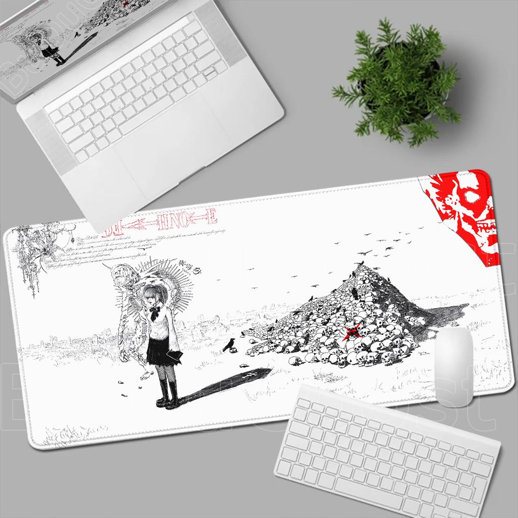 Новый настольный коврик Миса Аманэ Лайт Ягами Death Note Аниме Коврик для мыши Компьютерные Игроки Заблокированный край Коврик для мыши Игровой Киберспорт Клавиатурные коврики
