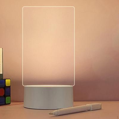 Сделай сам Лампа-доска для сообщений 3D Ночная Акриловая Белая Декоративная USB Украшение для Написания Слов