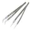 2 шт. пинцеты для технического обслуживания из нержавеющей стали, керамические, прямые, изогнутые, инструменты для ремонта электроники