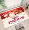 Christmas Day Floor Mat Non-slip Mat Winter Santa Claus Door Entry Floor Mat Porch Floor Mat Non-slip