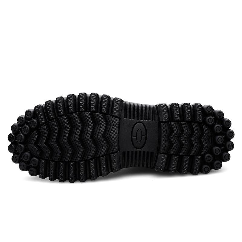 High-top Leather Shoes Business Gentleman Simple Casual Big Head Shoes First Layer Cowhide Extra Large Size Velvet Boots Men