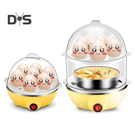 Автоматическая яйцеварка, яйцеварка большой емкости, одно-/двухслойная, 350 Вт, многофункциональная машина для приготовления вареных яиц на пару с заварным кремом